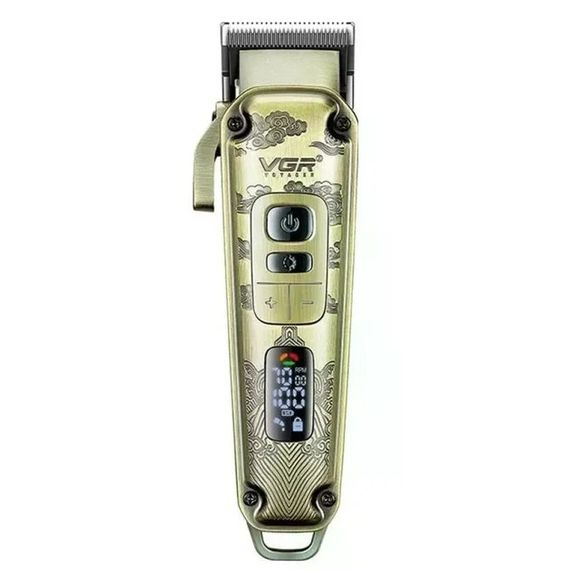Машинка для стрижки VGR V-005 • Аккумуляторная машинка для волос и бороды VGR V-005 с LED-дисплеем, 4 скоростями и 8 насадками | Зображення 2