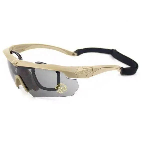 Тактичні захисні окуляри Crossbow Polarized із трьома змінними лінзами Чорний | Зображення 3