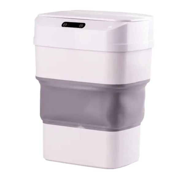 Відро для сміття складане із сенсорною кришкою від 8 л до 17.5 л сірий HPLN1 | Зображення 2