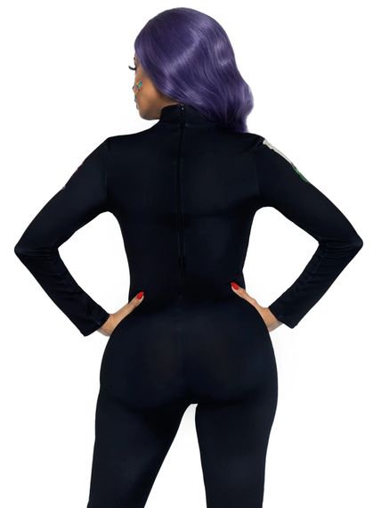 Комбінезон скелет із квітковим принтом Leg Avenue Floral skeleton catsuit M | Зображення 1
