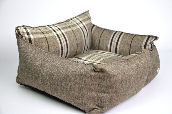 Лежак 304039 Zoobaza - клітинка+однотонний коричневий, 80х120х26 | Зображення 2