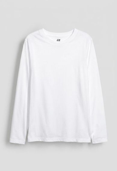 Дитячий лонгслів для хлопчика H&M 98-104 см Білий (0575A)