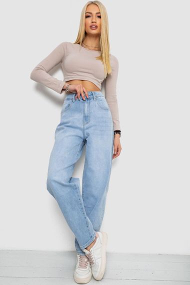 Джинси жіночі MOM, колір блакитний, 255RM578 | Зображення 1