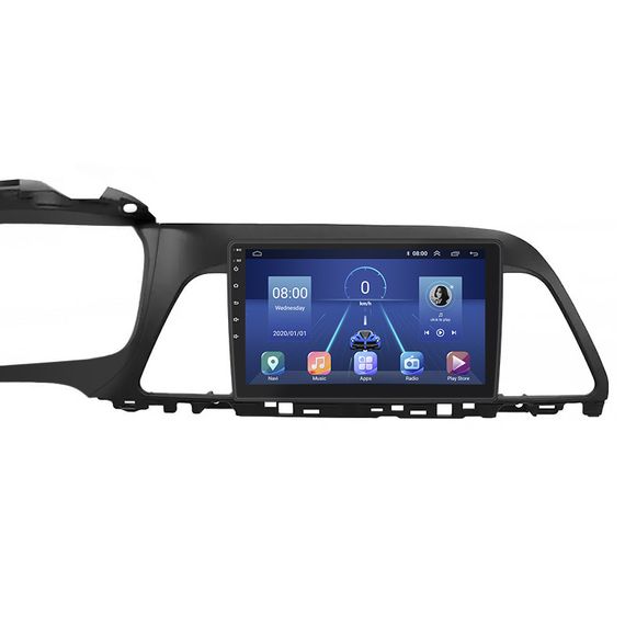 Штатная магнитола Lesko для Hyundai Sonata VII (LF) 2014-2017 экран 9" 4/32Gb/ 4G/ Wi-Fi/ CarPlay Top GPS