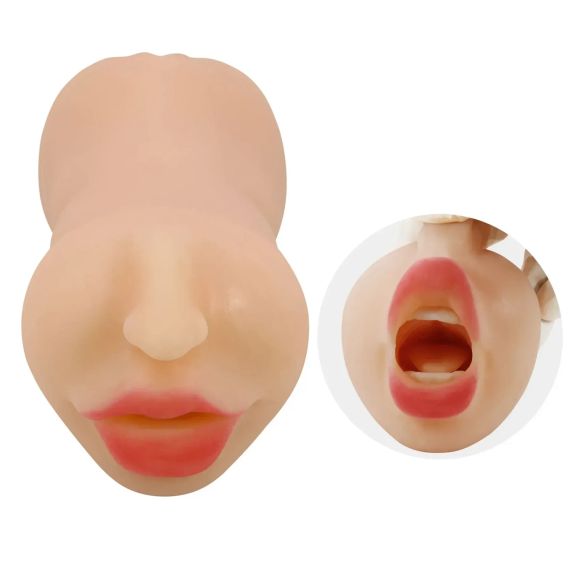 Мастурбатор з двома входами Crazy Bull Zoey Soft Skin рот і вагіна, 17 х 8.2 см sexstyle | Зображення 2