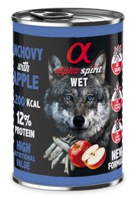 Корм Alpha Spirit Anchovy with Red apple влажный с анчоучами для взрослых собак 400 гр