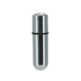 Віброкуля PowerBullet First-Class Bullet 2.5″ with Key Chain Pouch, Silver, 9 режимів вібрації