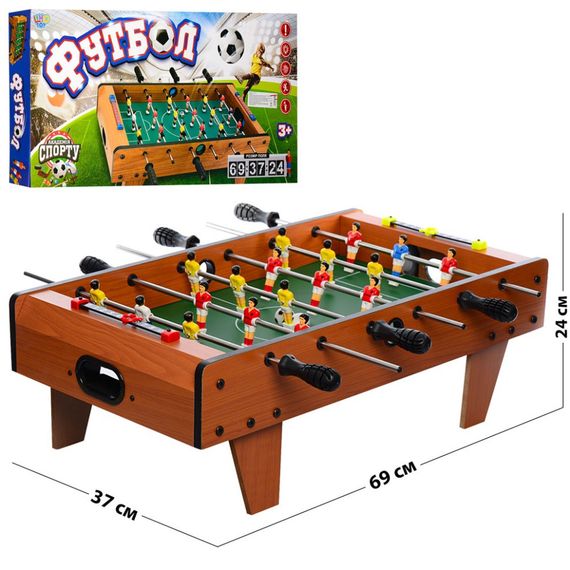 Настольный футбол 2035N на штангах, деревянный, 69-37-24 см | Зображення 3