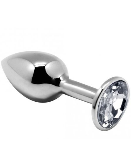 Анальна металева пробка Alive з білим каменем, S sexstyle | Зображення 4