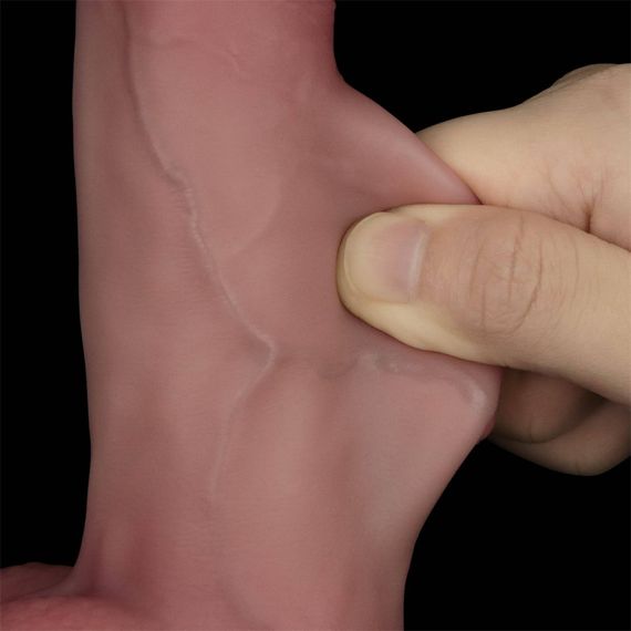 Фалоімітатор з ефектом живої шкіри - LoveToy Sliding Skin Pro II Dual Layer Silicone Dong 8" | Зображення 5