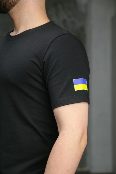 Футболка чоловіча з прапором на плечі Intruder чорна (9527946488) | Зображення 4
