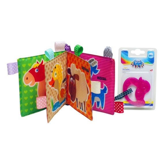 Мягкая книжка-шуршалка "Коровка" Книжковий хмарочос 403754 с прорезывателем | Зображення 1