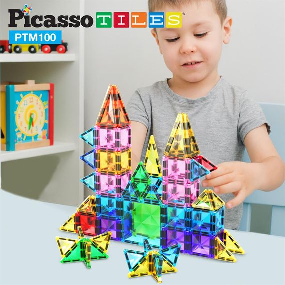 Конструктор магнітний MINI DIAMOND SERIES SET PTM100/22327 PICASSO TILES , 100 деталей, у коробці | Зображення 6