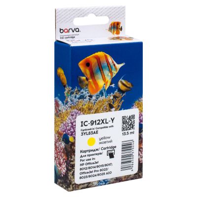 Картридж Barva HP 912XL (3YL79AE/3YL83AE) 900 c, Yellow (IC-912XL-Y)