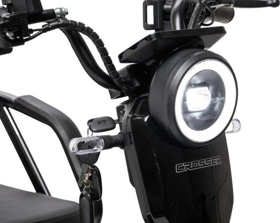 Електротрайк Crosser Transit TR-5 LFP 1500W 76.8V 30Ah, вантажний триколісний електроскутер до 80 км, LiFePO4, 3 місця Чорний | Зображення 5