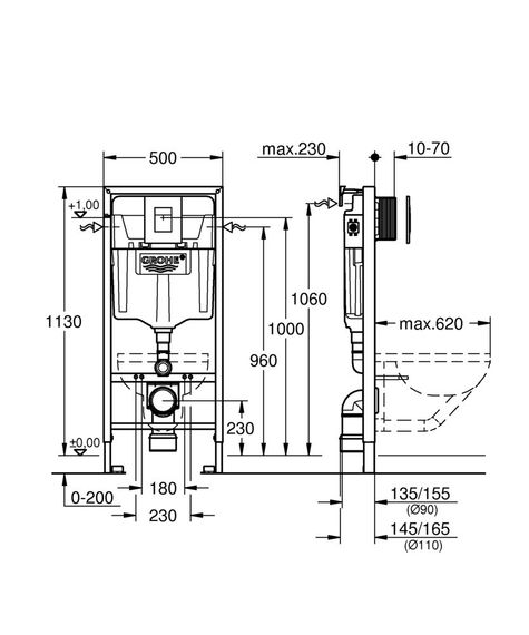 Система инсталляции для унитаза 3 в 1 Grohe Rapid SL (38772001) | Зображення 1