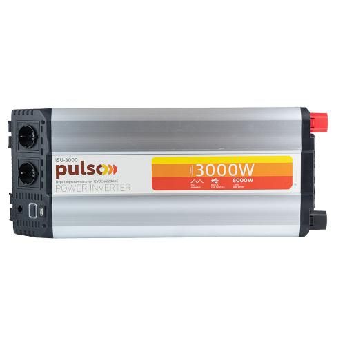 Перетворювач напруги PULSO/ISU-3000/12V-220V/3000W/LCD/USB-5VDC2.0A/син.хвиля/клеми | Зображення 7