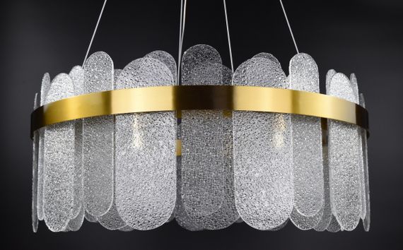 Люстра підвісна на 8 лампочок 26858 Латунь 40-200х60х60 см. | Зображення 3