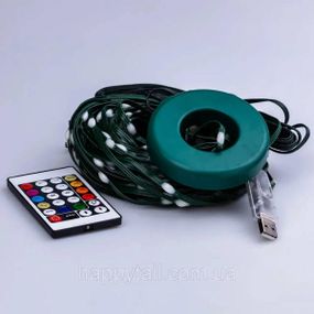 Умная гирлянда Smart 250 LED длина 2,5 м с управлением со смартфона зеленая, мультиколор 1733043GR