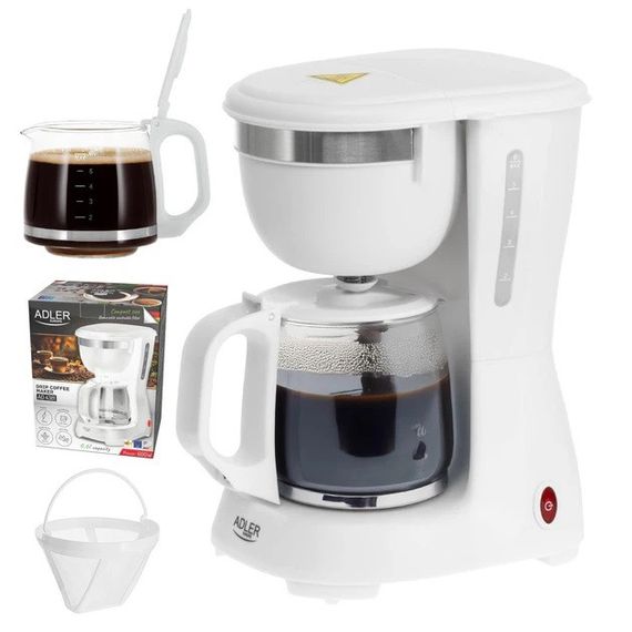 Кавоварка крапельна Adler AD 4383 white 1.5Л 900Вт DS-56 | Зображення 2