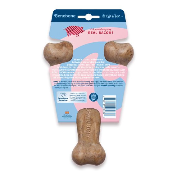 Іграшка для цуценят зі смаком бекону Benebone Puppy Wishbone Bacon, 18 см | Зображення 3