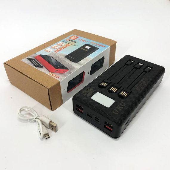 Портативна мобільна зарядка (Павербанк) POWER BANK SOLAR 60000MAH, переносний акумулятор FP-198 для телефону | Зображення 1