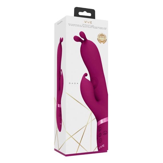 Вібратор-кролик Gada для стимуляції точок U, G, A та клітора, рожевий колір Vive (Нідерланди) sexstyle | Зображення 5