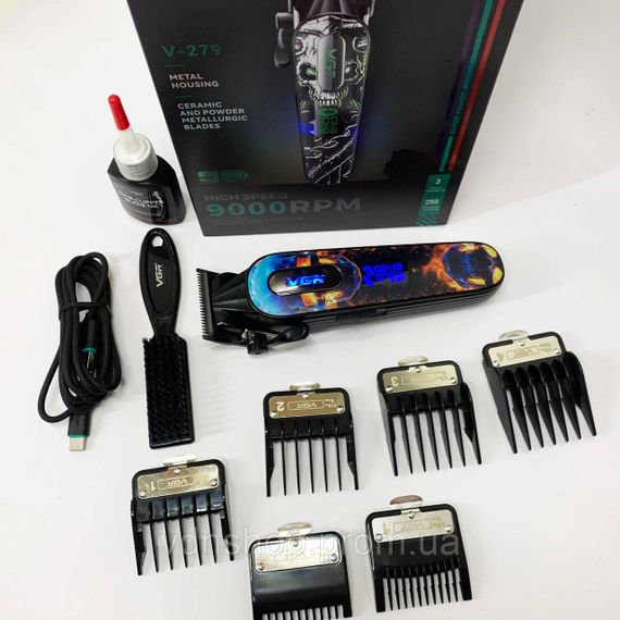 Моющаяся машинка для стрижки VGR V-279 RED, Беспроводной триммер для стрижки и бритья QY-93 | Зображення 1