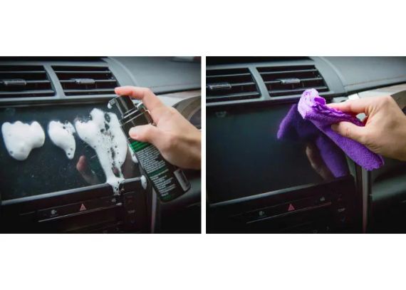 Новий очищувач салону автомобіля, 30 мл, очищувач приладової панелі автомобіля, сидінь, оббивки, шкіри, пластику, вінілу | Зображення 3