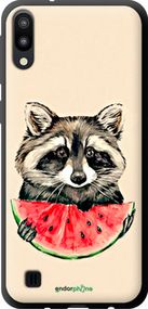 Чохол на Samsung Galaxy M10 Єнотик з кавуном "4605b-1661-2448"