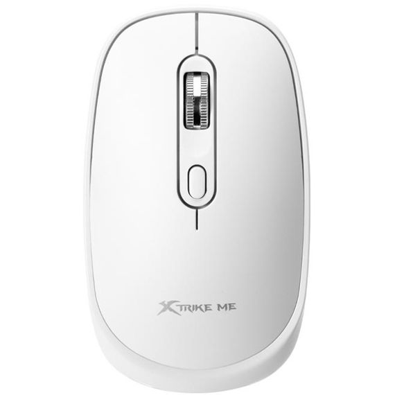 Мишка XTRIKE ME GW-119, бездротова Bluetooth+2.4G, 1600dpi., 4кн., Silent, біла | Зображення 1