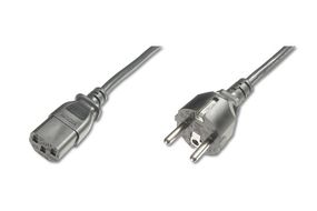 Кабель питания DIGITUS CEE 7/7 (Typ-F) - C13, black, 1.8m (AK-440101-018-S)