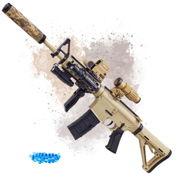 Дитячий Іграшковий Автомат на Орбізах M4A1 Електричний Гель Бластер на Акумуляторі з Голографічним Прицілом і Оптикою 96 см BB