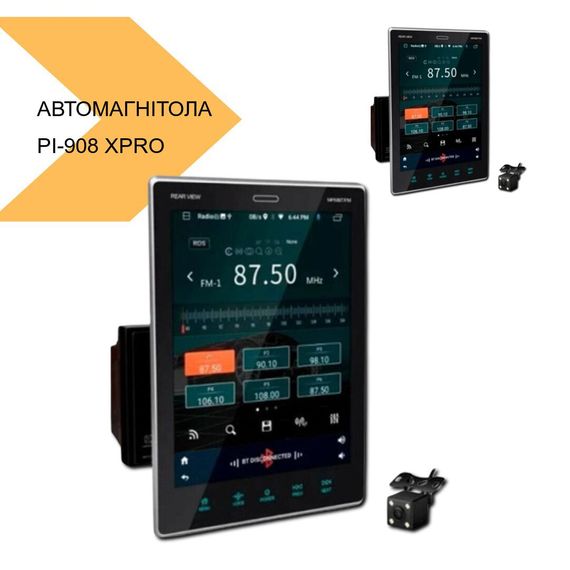 Автомагнітола 2 DIN з вертикальним екраном 9.5 XPRO PI-908 Android 2/16Gb USB AUX BT (42115-PI-908_5064) | Зображення 2