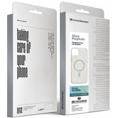Чехол для мобильного телефона Armorstandart Glow Magsafe Apple iPhone 14 Plus Transparent (ARM69723) | Зображення 5