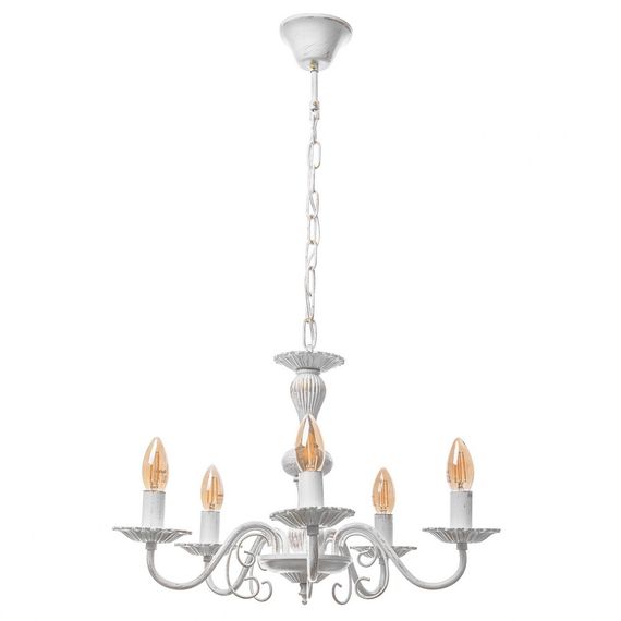 Люстра подвесная свеча E14 40W WH (BKL-666S/5)