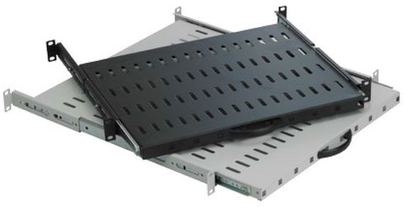 Полка MIRSAN регулируемая 19&quot; 1U 450-540,  RAL 7035 (MR.HRM1U45.02) | Зображення 3