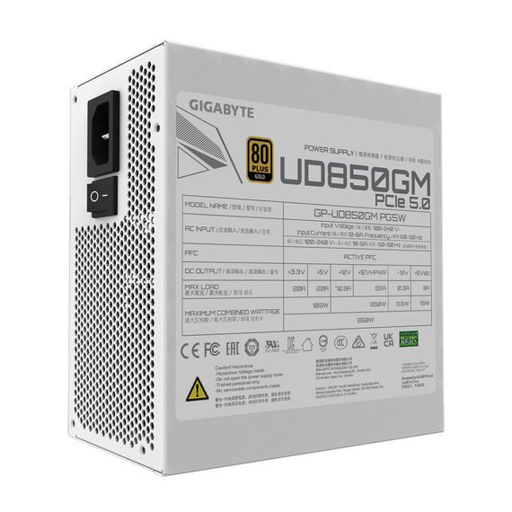 Блок живлення GIGABYTE 850W (GP-UD850GM PG5W) | Зображення 4