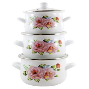 11W  НАБІР емал. 3-пр 2,0/3,0/4,0л Троянда 7323940000