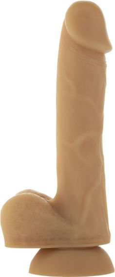 Гнучкий фалоімітатор на присосці ADDICTION — ANDREW 8″ Silicone Dong — Caramel, віброкуля в подаруно Sex Aura | Зображення 1