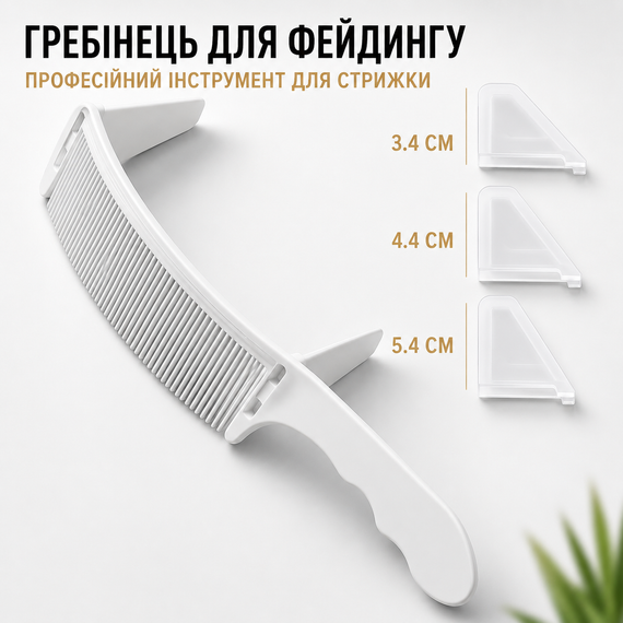 Набор берберских гребешков для фейда и стрижки под машинку 6 в 1 (с щеткой и зажимами) | Зображення 1