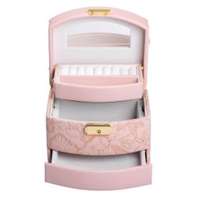 Скринька для прикрас з еко шкіри 3 яруси із замком органайзер для ювелірних виробів HP-5-23P