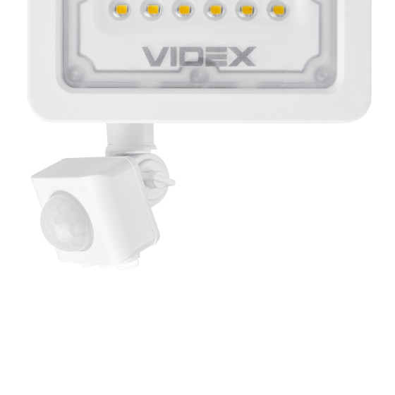 LED Прожектор 10W 5000К 220V з датчиком руху та освітлення білий VL-F2e105W-S Videx | Зображення 2