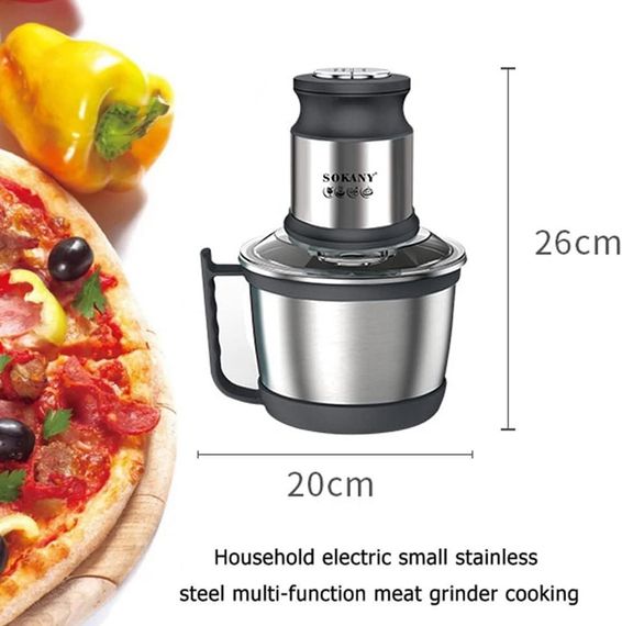 Овочерізка-блендер-чоппер із чашею 3 л 800 Вт Sokany SK-7027 (47832-SK-7027_624) | Зображення 6
