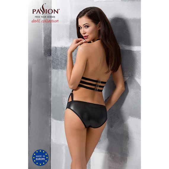 Боді монокіні під латекс Passion Exclusive LAMIS BODY L/XL, black | Зображення 3