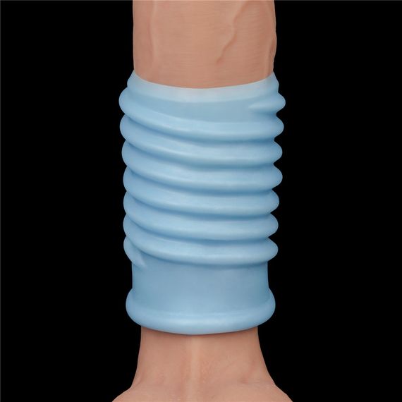 Насадка на член - Vibrating Spiral Knights Ring Blue | Зображення 4