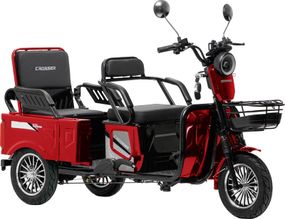 Электротрайк Crosser Transit TR-5 LFP 1500W 76.8V 30Ah, грузовой трехколесный электроскутер до 80 км, LiFePO4, 3 места Червоний