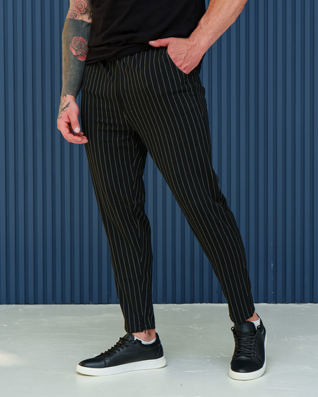 Штани змійка смужки чорний S L | Зображення 3