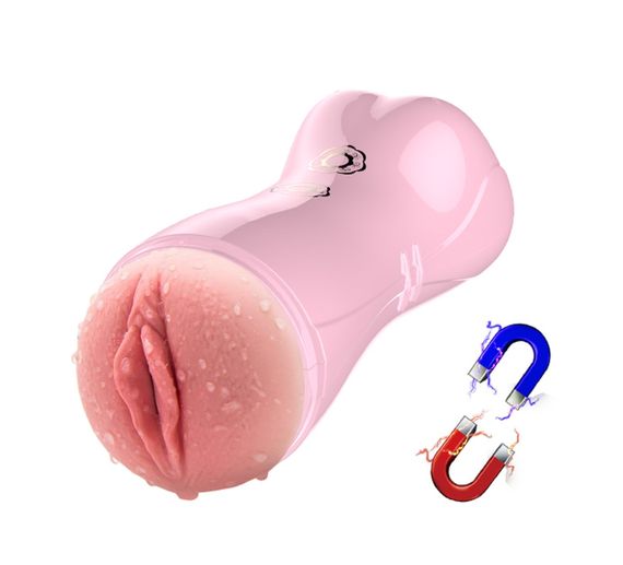 Мастурбатор з вібростимуляцією FOXSHOW Vibrating and Flashing Masturbation Cup Pink USB 7+7 Function, BS6300022 Sex Aura | Зображення 4