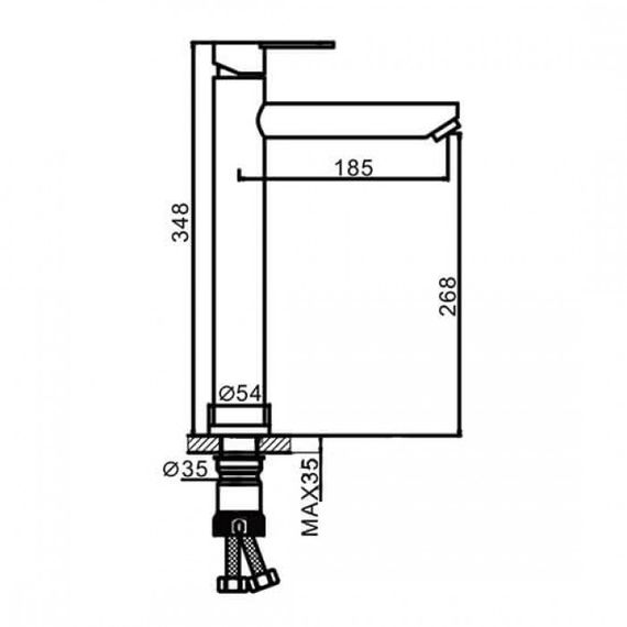 Змішувач для умивальника Frap F10801-2 | Зображення 1